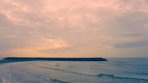 Powerful waves of the  Ocean. Waves and rocks of the  Ocean. Beautiful seascape. Stock Footage 313651275