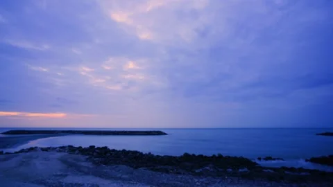 Powerful waves of the  Ocean. Waves and rocks of the  Ocean. Beautiful seascape. Stock Footage 313651297
