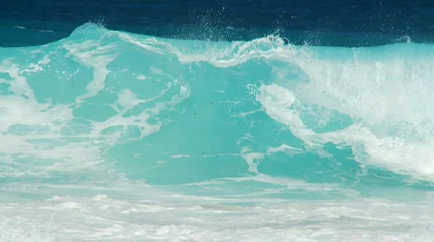 Powerful waves slo mo part I Stock Footage 133679