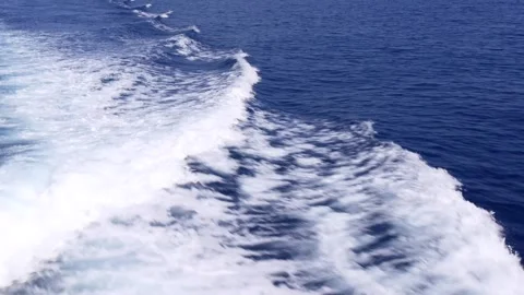 Powerful Waves Surging Through the Open Sea Stock Footage 290782144