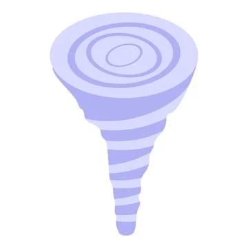 Powerful whirlwind forming a destructive tornado 库存插图