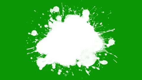 Powerful white paint splash burst captured on pure green screen. Stock Footage 335742956