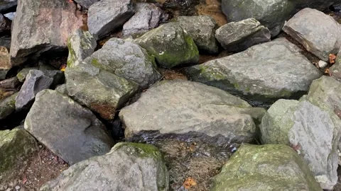 Powerful White Water Gushes Through Rocks At Amicalola Falls Stock Footage 138950648