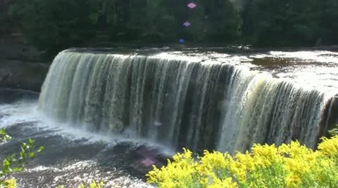 Powerful Wilderness Waterfall Stock Footage 21286782