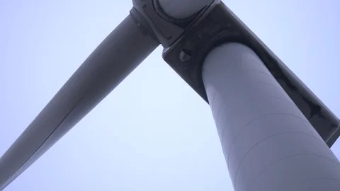 Powerful Wind Turbine Close Up View County Fermanagh Northern Ireland Stock Footage 98720181