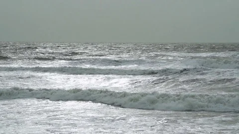Powerful winter storm hits UK coast Stock Footage 72481806