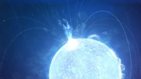Powerful X-ray burst erupting from a magnetar. NASA Public Domain Imagery Stock Illustration