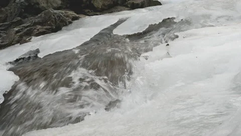 Powerfull mountain river waterfall Stock Footage 147652179