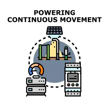 Powering continuous smart urban infrastructure movement Stock Illustration
