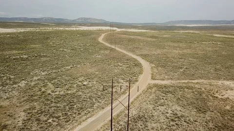 Powering the desert Stock Footage 94979391