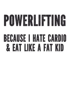 Powerlifting Because I Hate Cardio Stock Illustration