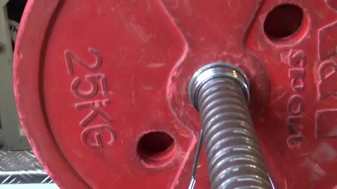 Powerlifting Squats and knee holders Stock Footage 239742542