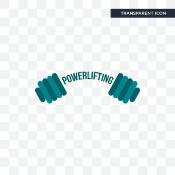 Powerlifting vector icon isolated on transparent background, powerlifting log 스톡 일러스트