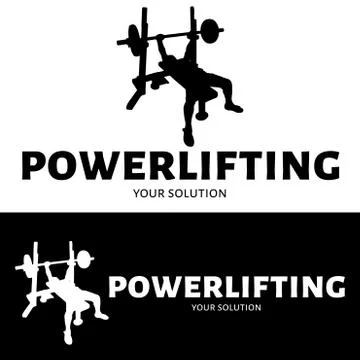 Powerlifting vector logo. A logo in the shape of a powerlifter Stock Illustration