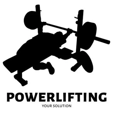 Powerlifting vector logo. A logo in the shape of a powerlifter Stock Illustration