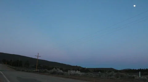 Powerline Evening 3 Stock Footage 740339