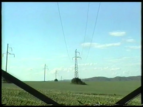 Powerline Illusion Stock Footage 343635842