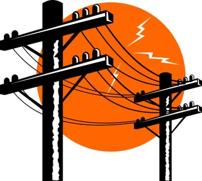 Powerline Stock Illustration