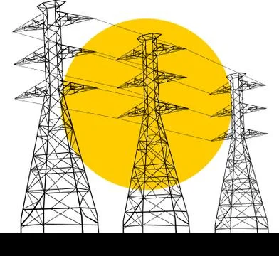 Powerline Stock Illustration