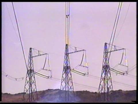 Powerline Perspective Stock Footage 342692335