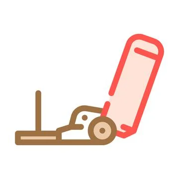 Powerline sled color icon vector illustration Stock Illustration