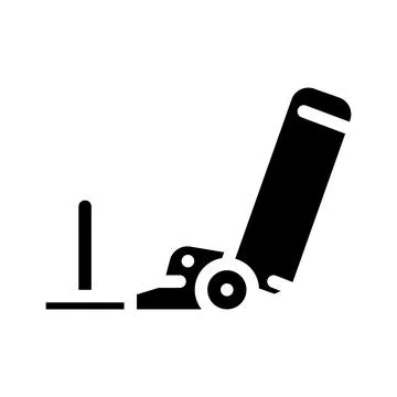 Powerline sled glyph icon vector illustration Stock Illustration