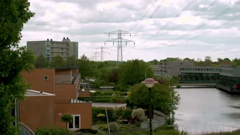 Powerlines 002 Stock Footage 131966067