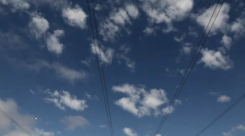 Powerlines 2 Stock Footage 58962345
