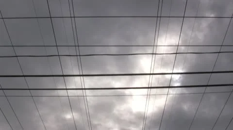 Powerlines converging timelapse 스톡 동영상 10804765