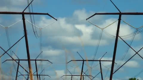 Powerlines Energy Stock Footage 10836089