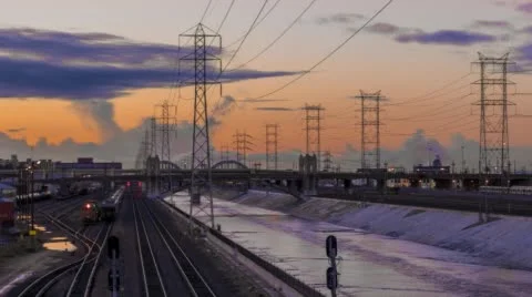 Powerlines Video stock 47629059