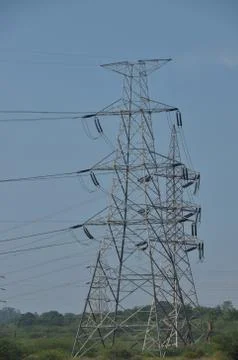 Powerlines Stock-Fotos