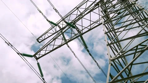 Powerlines pylon [close] Stock Footage 131966112