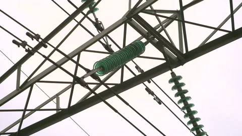Powerlines pylon [detail] Stock Footage 131966101