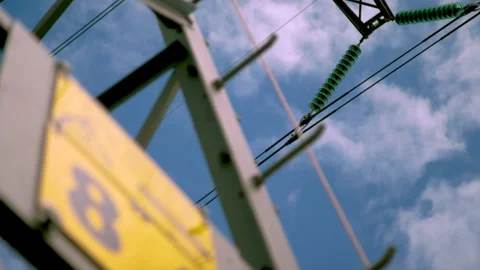 Powerlines pylon [detail] Stock Footage 131966131