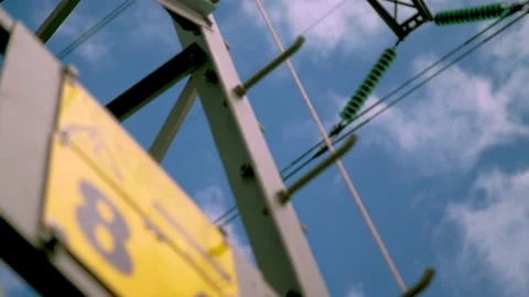 Powerlines pylon [detail] Stock Footage 131966141