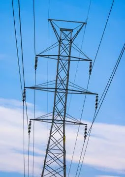 Powerlines structure Stock Photos
