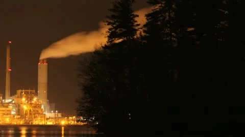Powerplant at Night Timelapse 库存影片 10604135
