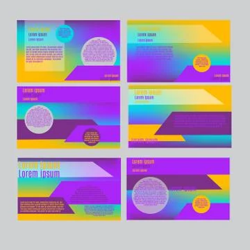 Powerpoint slides presentation templates set. Can be used in creative flyer a Stock Illustration