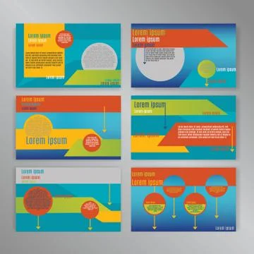 Powerpoint slides presentation templates set. Can be used in creative flyer a Stock Illustration