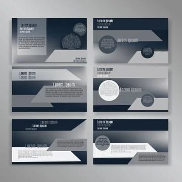 Powerpoint slides presentation templates set. Can be used in creative flyer a Stock Illustration
