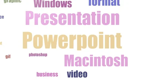 Powerpoint Wordcloud Animated Isolated Stock Footage 103659823