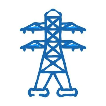 Powers electric icon doodle illustration Stock Illustration