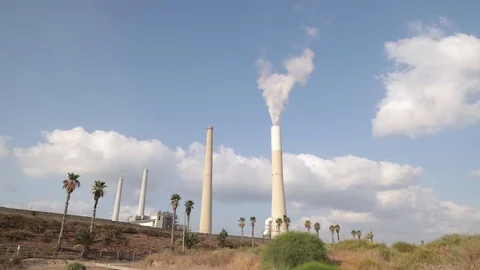 PowerStation clouds TimeLapse Stock Footage 116755398