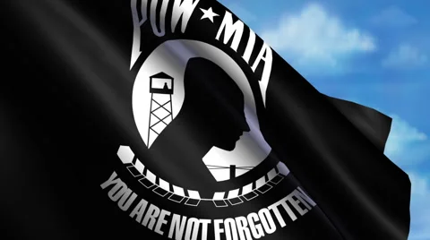 POW/MIA Flag Animation Stock Footage 40272264