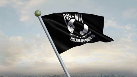 POW/MIA Flag Animation Stockbeeldmateriaal 40272351