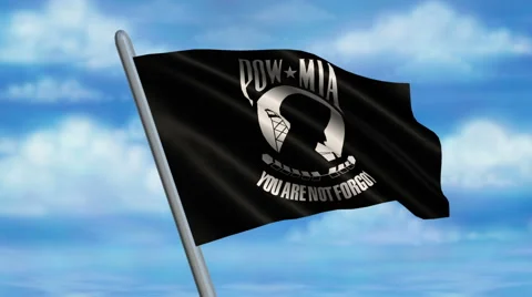 POW/MIA Flag Animation Stock Footage 40290387