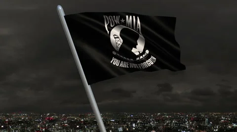 POW/MIA Flag Animation Stock Footage 40290447