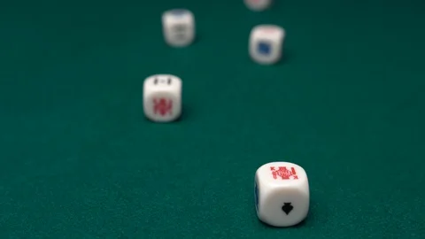 Poxer dice slider between Video stock 127761468