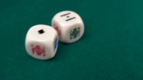 Poxer dice slider Video stock 127761480